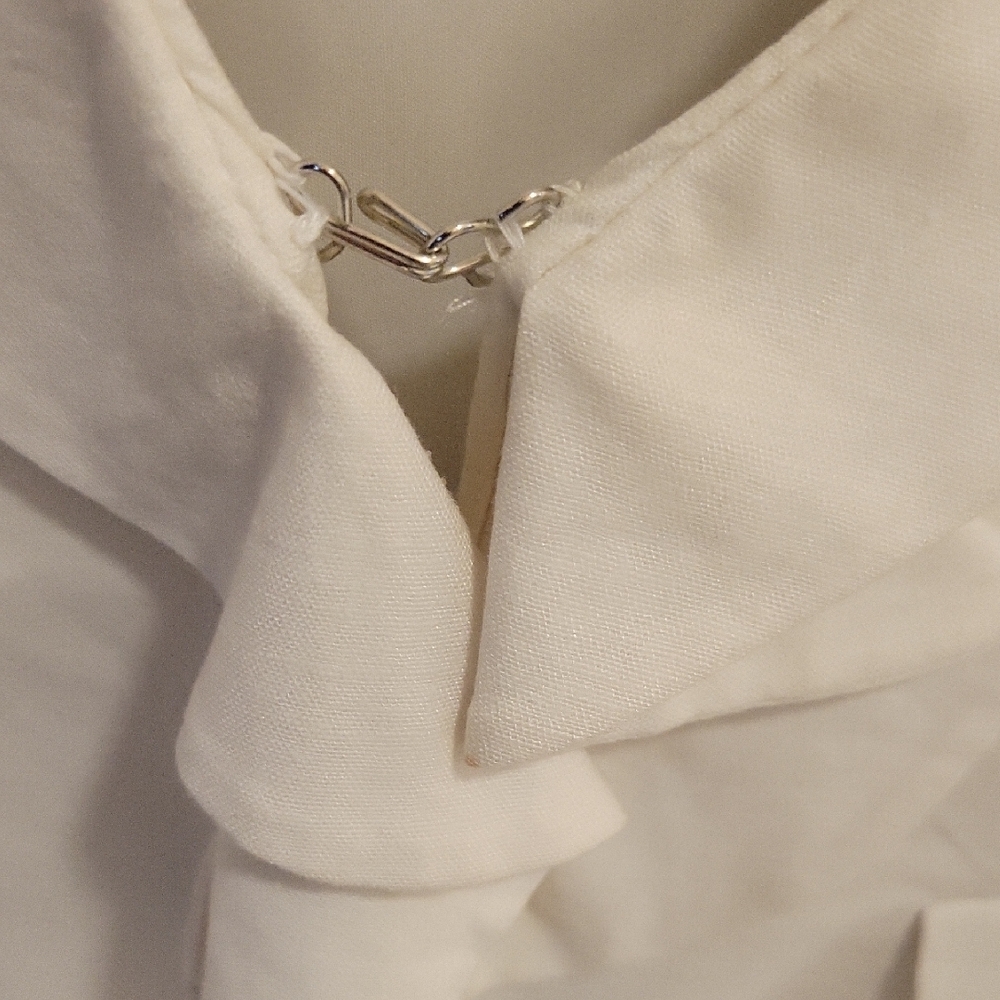 New York & Company Cream Ruffle Suit Jacket - Picture 3 of 4